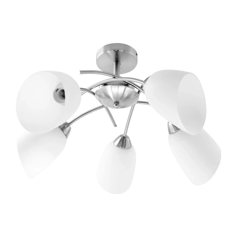 Lampadario a sospensione Activejet Classic NIKITA in nichel 5xE27 per soggiorno