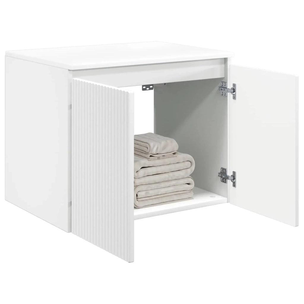 Mobiletto da Bagno a Muro Bianco 62,5 x 44,5 x 50 cm 890472
