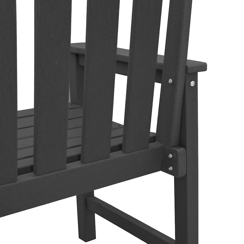 Sedia da Giardino 4 pcs Nero 65.5 x 59 x 88 cm Polietilene 3335796