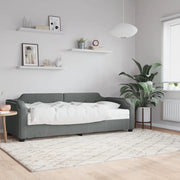 Divano Letto con Materasso-Sofa Letto-Daybed Grigio Scuro 90x190 cm in Tessuto 489832