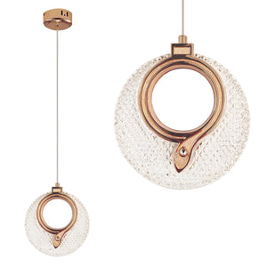 Lampadario A Sospensione In Cristallo Lhj110-1cp Light Rose Gold