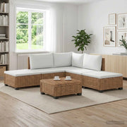 6 pz Set Lounge in Rattan con Cuscini GENDT Rattan naturale 3429842