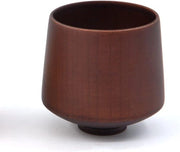 Tazza da Tè in Legno Stile Giapponese con Coperchio per Bicchieri e Tazze in Legno di Noce Massello, Ideale per Bevande Calde o Freddi, 190ml (in Legno di Noce)