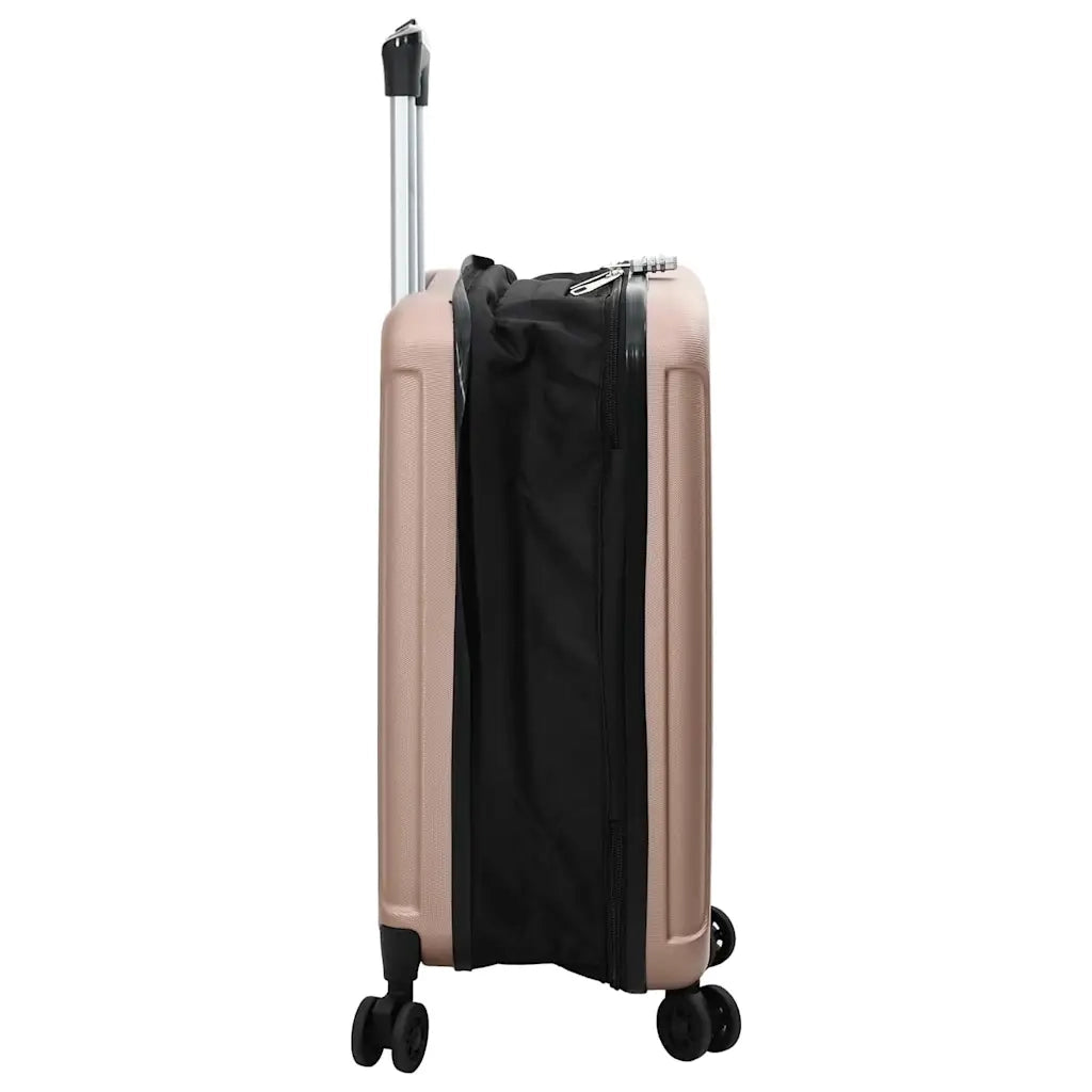 Valigia con blocco oro rosa 34 x 23 x 55.5 cm Plastica ABS CFW1457618
