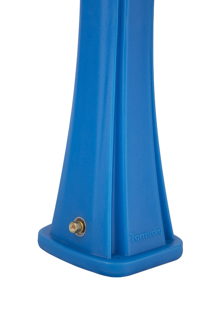 Doccia Solare da Giardino 28L Miscelatore e Lavapiedi Blu