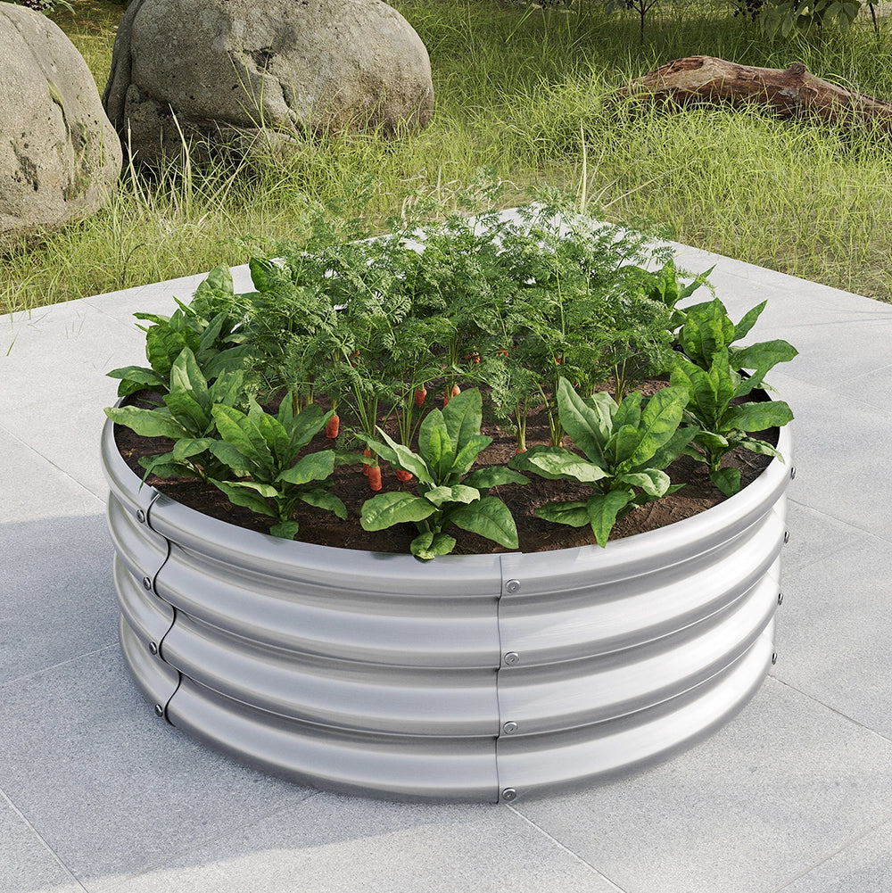 Letto da giardino - Xylo - Galvanizzato argento