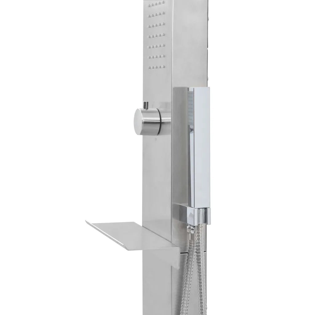 Doccia da Esterno con Piatto in WPC Acciaio Inossidabile CFW1302882