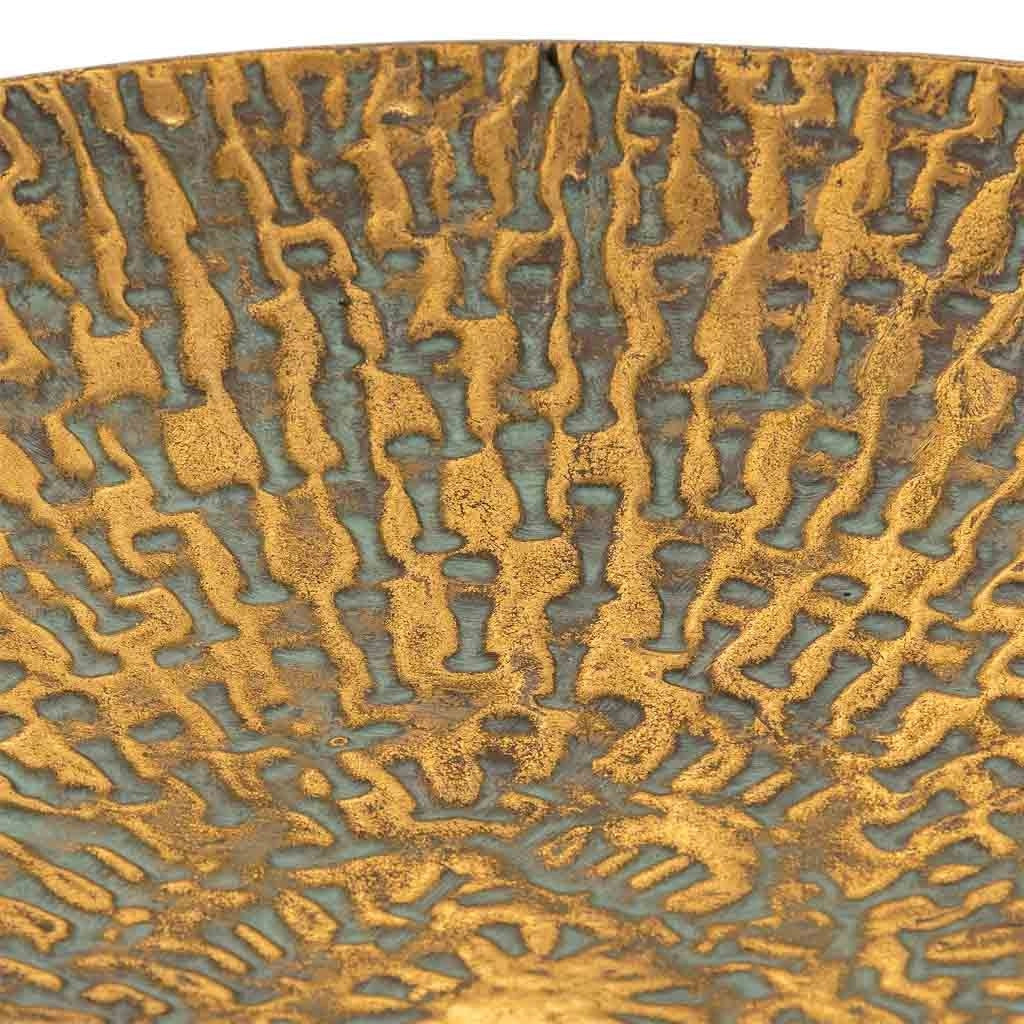 Tavolino da centro metallo dorato 47x47x19h