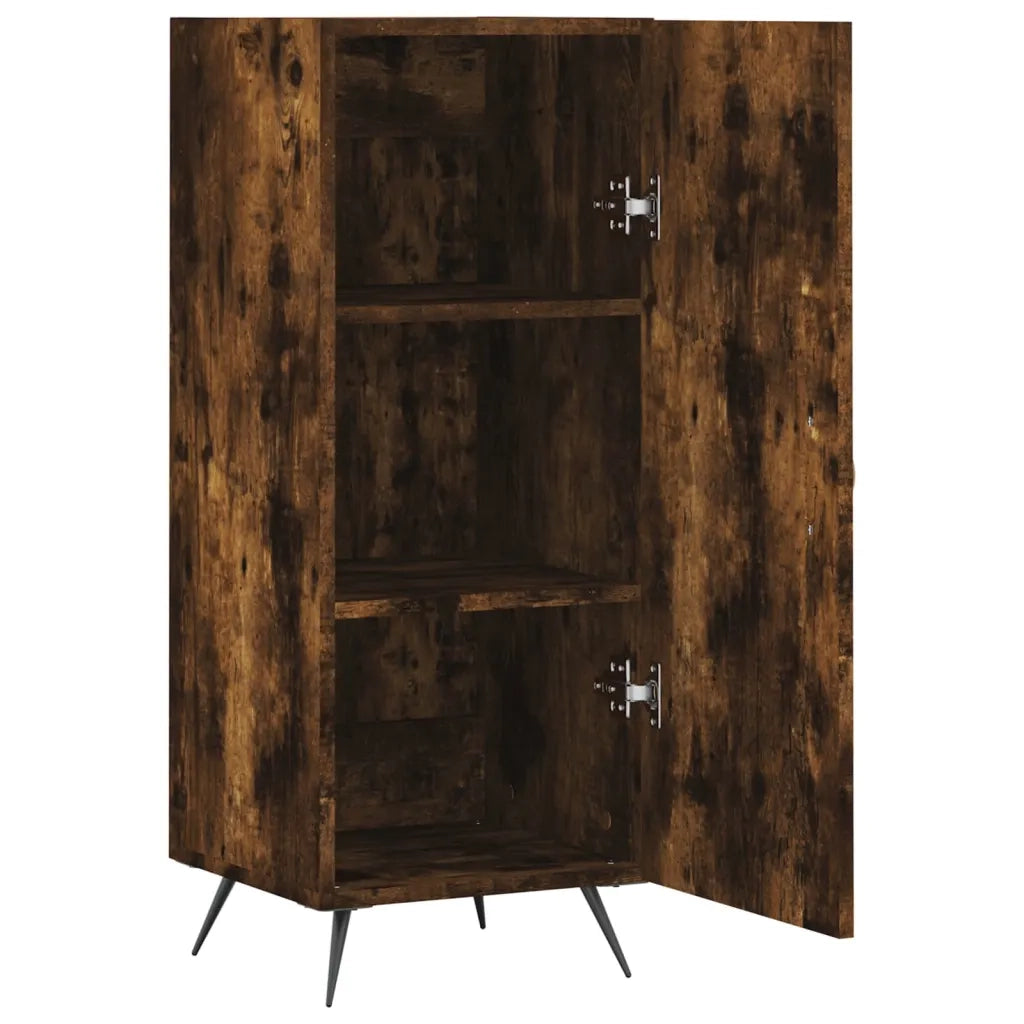 Credenza | Madia | Buffet da pranzo | Armadio da pranzo Rovere Fumo 34,5x34x90 cm in Legno Multistrato