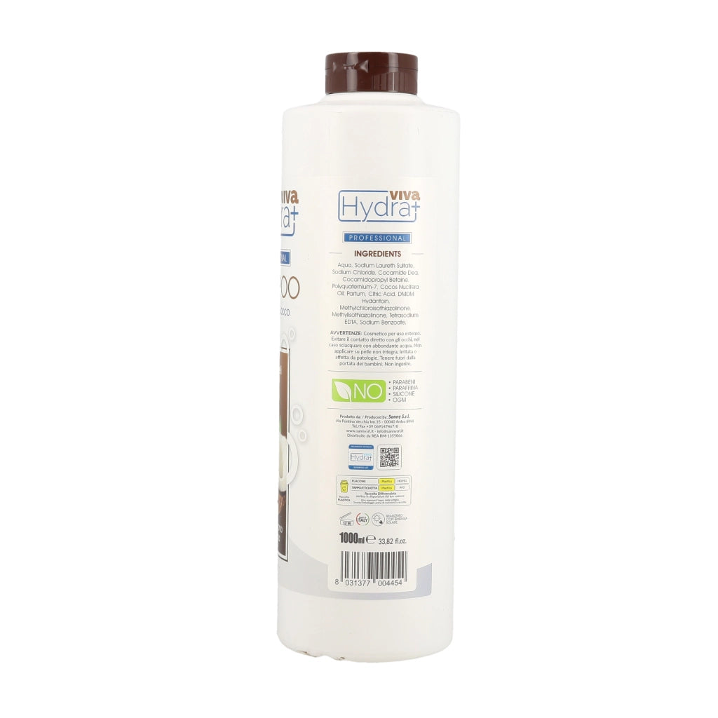 KIT SET 4 PZ HYDRA VIVA SHAMPOO CRESPI CON OLIO DI COCCO FORMATO 1 LT ANALLERGIC