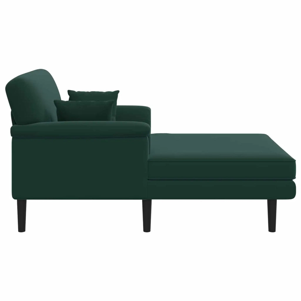 Chaise longue Verde Scuro Velluto 42048042