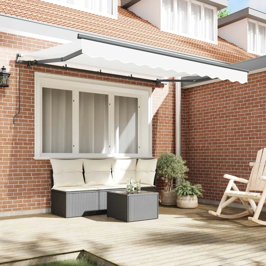 Tenda retrattile-Tenda parasole per balcone Bianco 250 x 200 cm Tessuto 695985