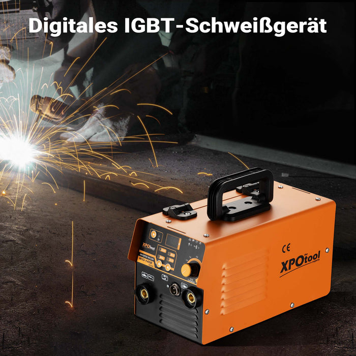 Saldatrice a Elettrodo MMA IGBT, Corrente Regolabile 30-120A, Accessori Inclusi, Display LED