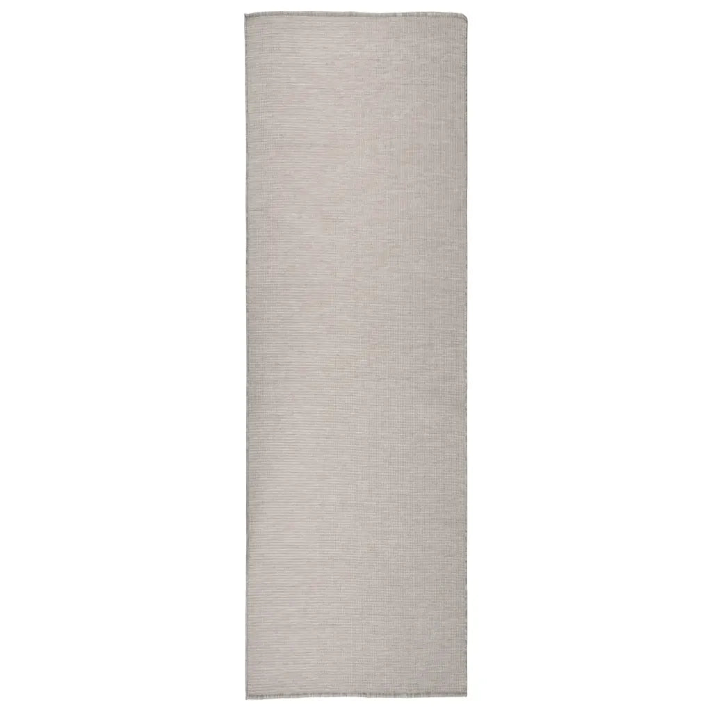 Tappeto da Esterni a Tessitura Piatta 80x250 cm Tortora cod mxl 73550