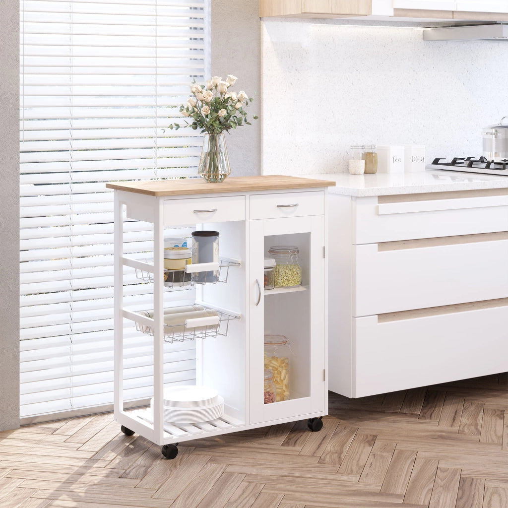 Carrello Multiusos con Cassetti e Ripiani ¨C ZephMum ¨C Legno 70x37x85cm