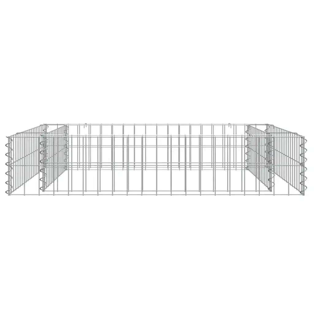 Gabbione Letto Rialzato in Acciaio Zincato 100x100x20 cm 151311