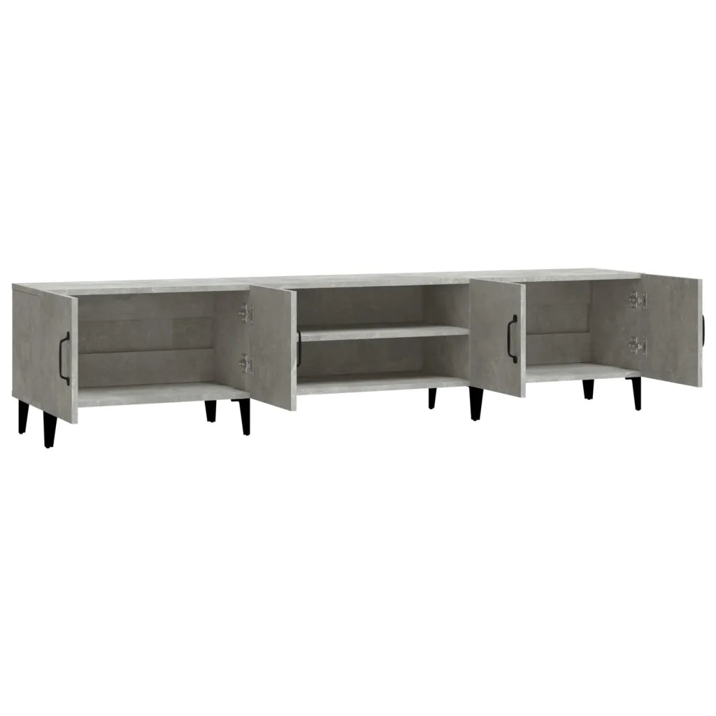 Mobile Porta TV-Mobile per TV-Credenza TV Grigio Cemento 180x31,5x40 cm Legno Multistrato 656093