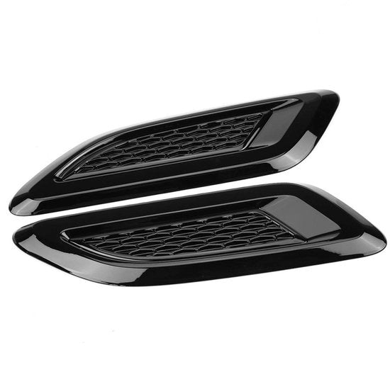 Copertura di Flusso d'Aria per Ventilazione - 32 x 10 cm - 1 Paire (Nero) - Luce di Raffreddamento