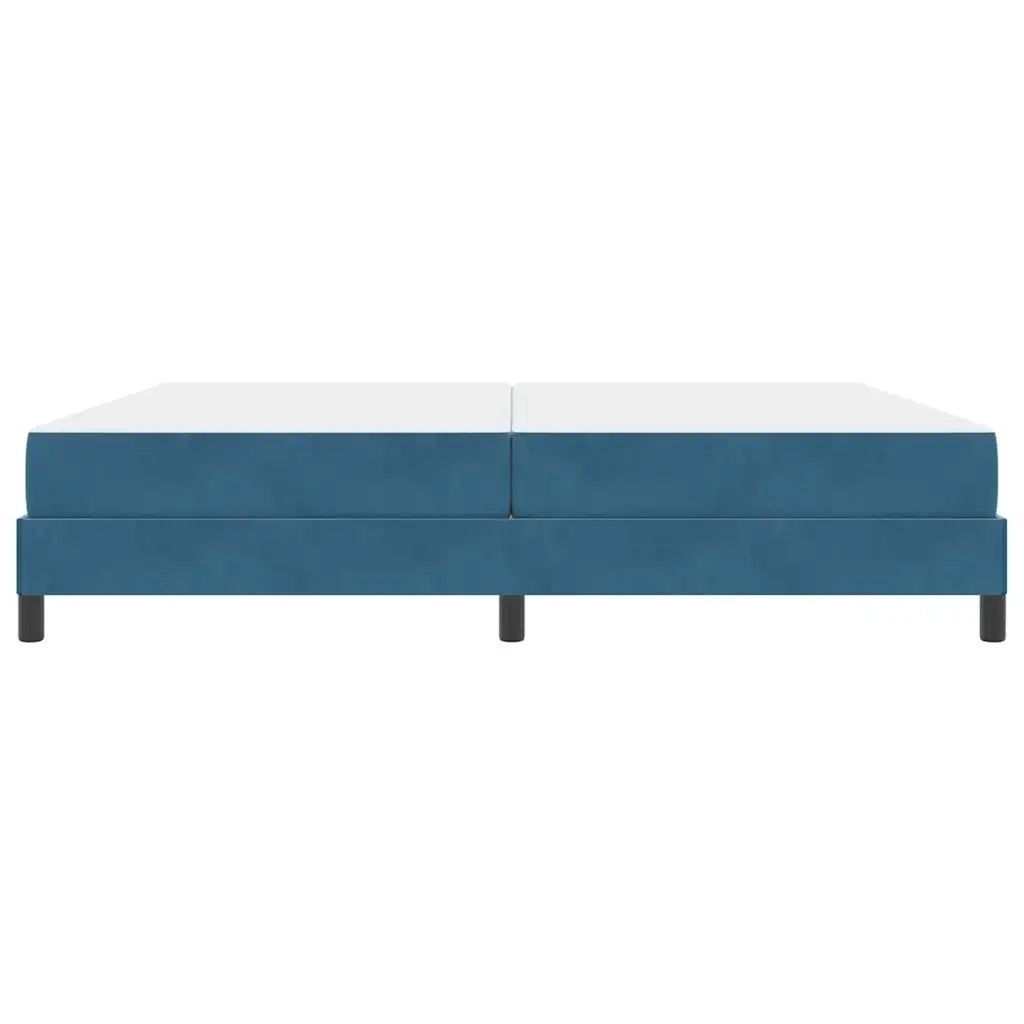 Letto a molle con materasso Blu Scuro 200 x 220 cm Tessuto