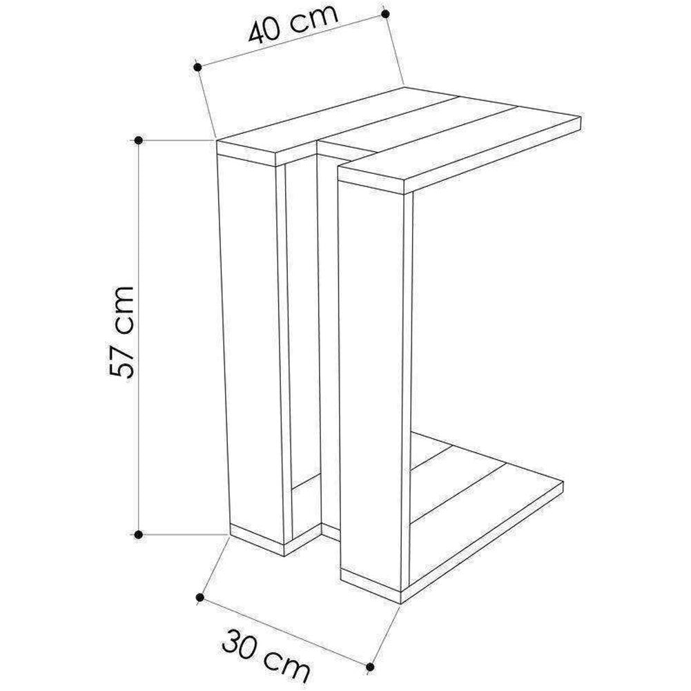 Tavolino da Caffè per Soggiorno 57x40x30 cm Laterale Divano in Legno MDF Quercia