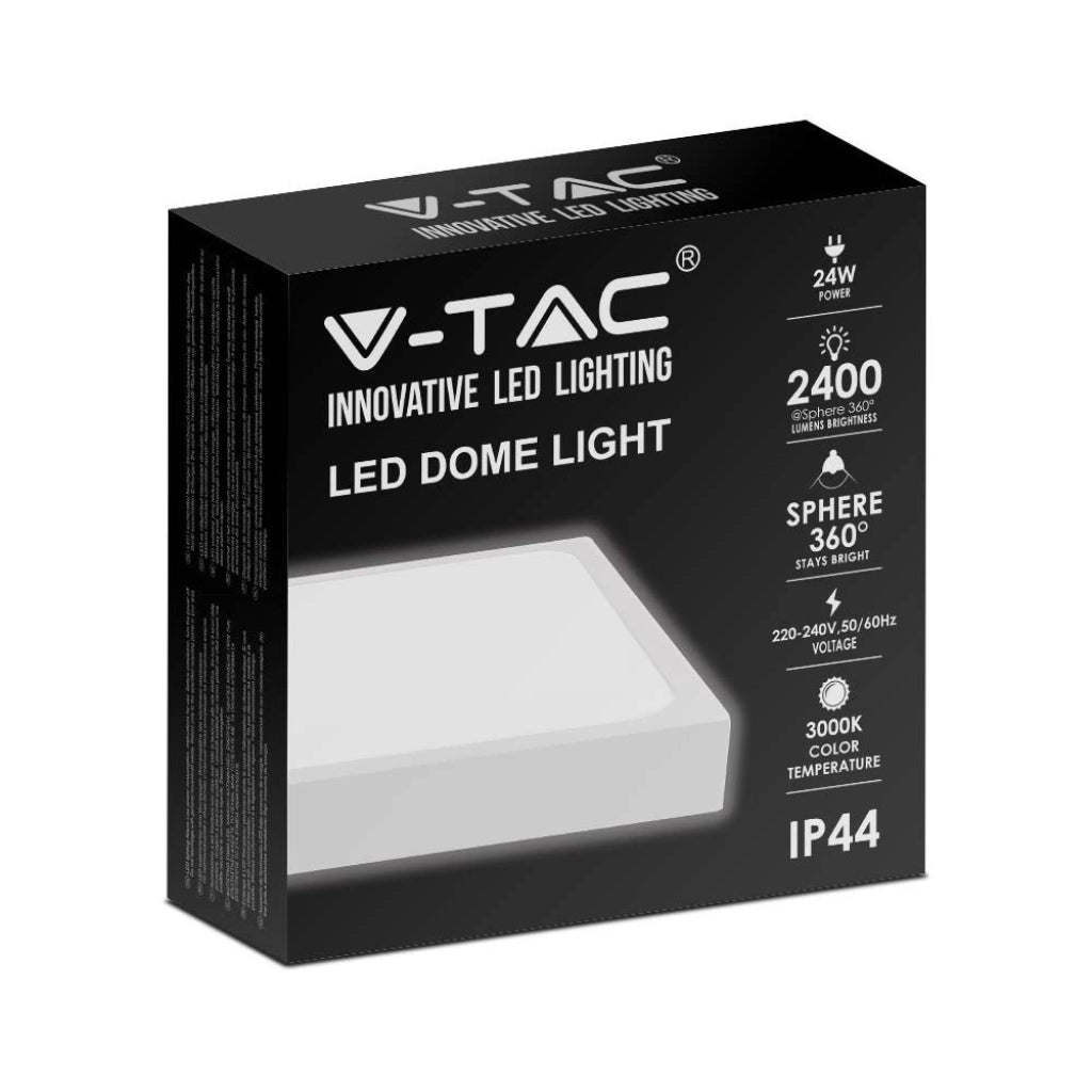 Plafoniera LED Quadrata 24W Colore Bianco 4000K IP44