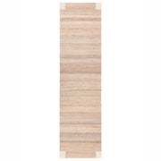 Tappeto beige e verde in juta 80 x 300 cm Rettangolare Tessuto Stile rustico Soggiorno Camera da letto