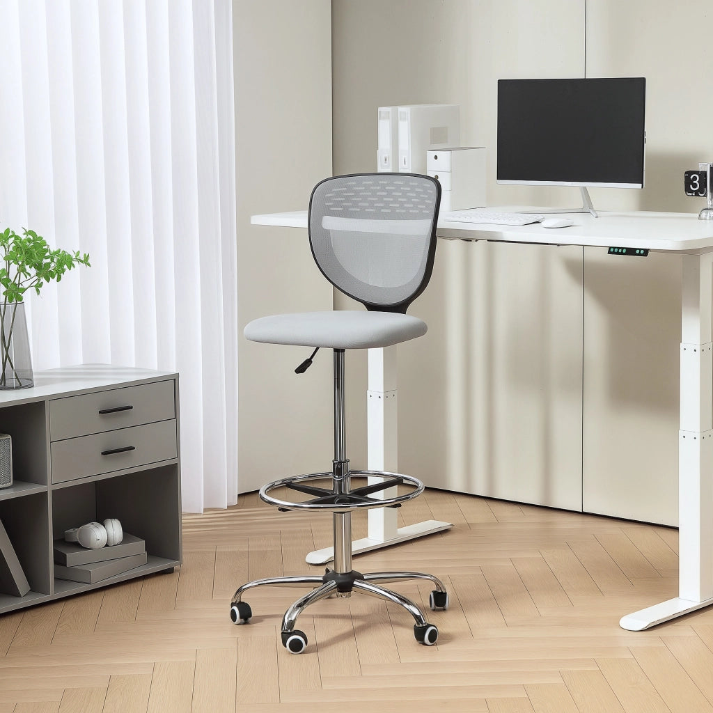 Sedia da ufficio imbottita ¨C Xylo ¨C Grigio chiaro regolabile