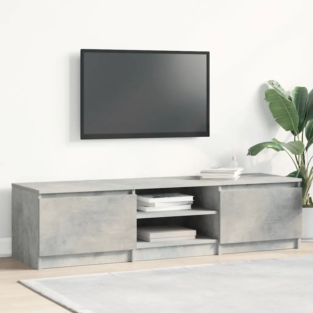 Mobile Porta TV Grigio Cemento 140x40x35,5 cm Legno Multistrato 800652