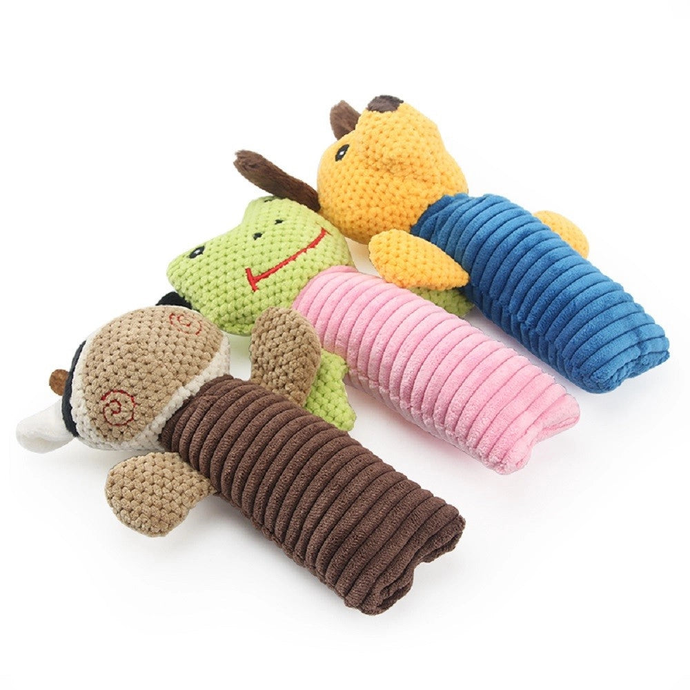 Trade Shop - Giocattolo Per Cani Forma Animale Peluche Cigolante Morso Masticare 20 Cm 53771 -