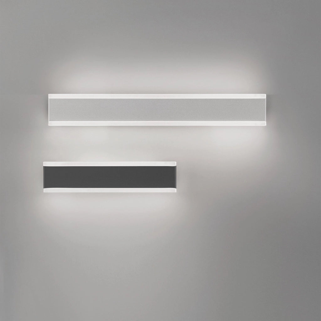 Riga Lampada da parete e soffitto a LED 27W 2180lm 3000K IP54 in alluminio bianco opaco per interni ed esterni design minimalista moderno 50.5cm