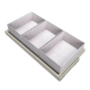 Kit di vassoio, 3 cestini organizzatori e telaio a scorrimento con chiusura ammortizzata per armadi, regolabile, modul..