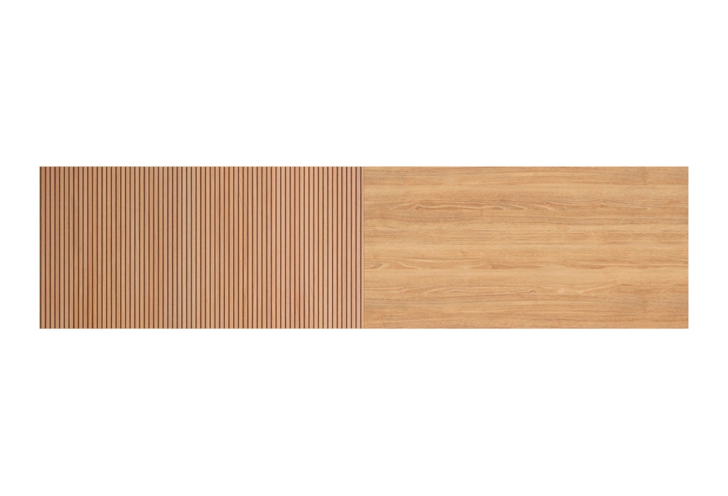 Testiera per letto Herdasa 140cm rovere dorato stampa doghe rovere 67x225x3cm