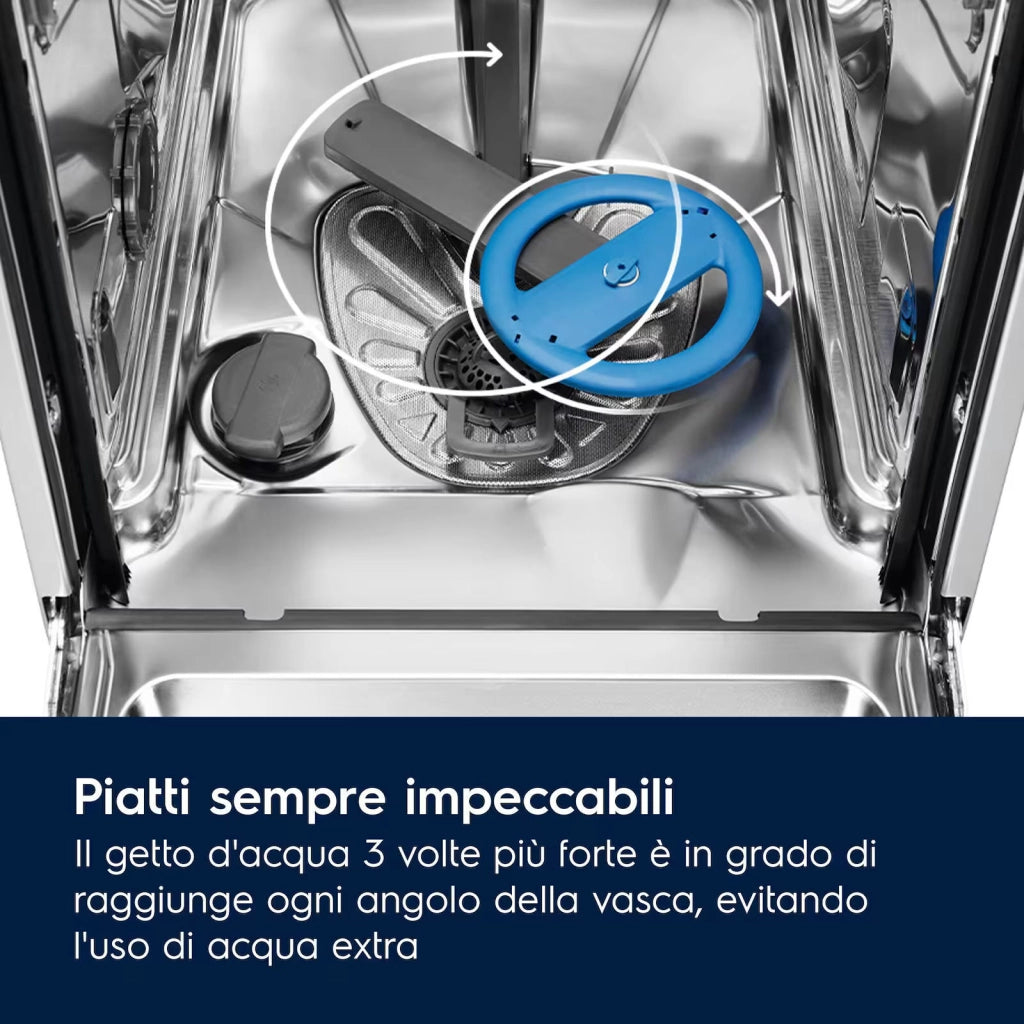 Electrolux LAVASTOVIGLIE INCASSO 60 CM - INT. TOTALE 13 COPERTI CLASSE C 44 dBA EES47400L MADE IN EUROPE