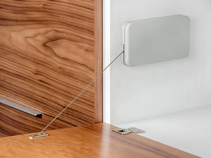 Meccanismo per Ante a Ribalta Miniwinch con Tappo Forza 14 Kg Plastica Grigia Emuca