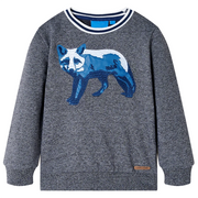 Felpa per Bambini Blu Marino MÃ©lange 116cod mxl 93329