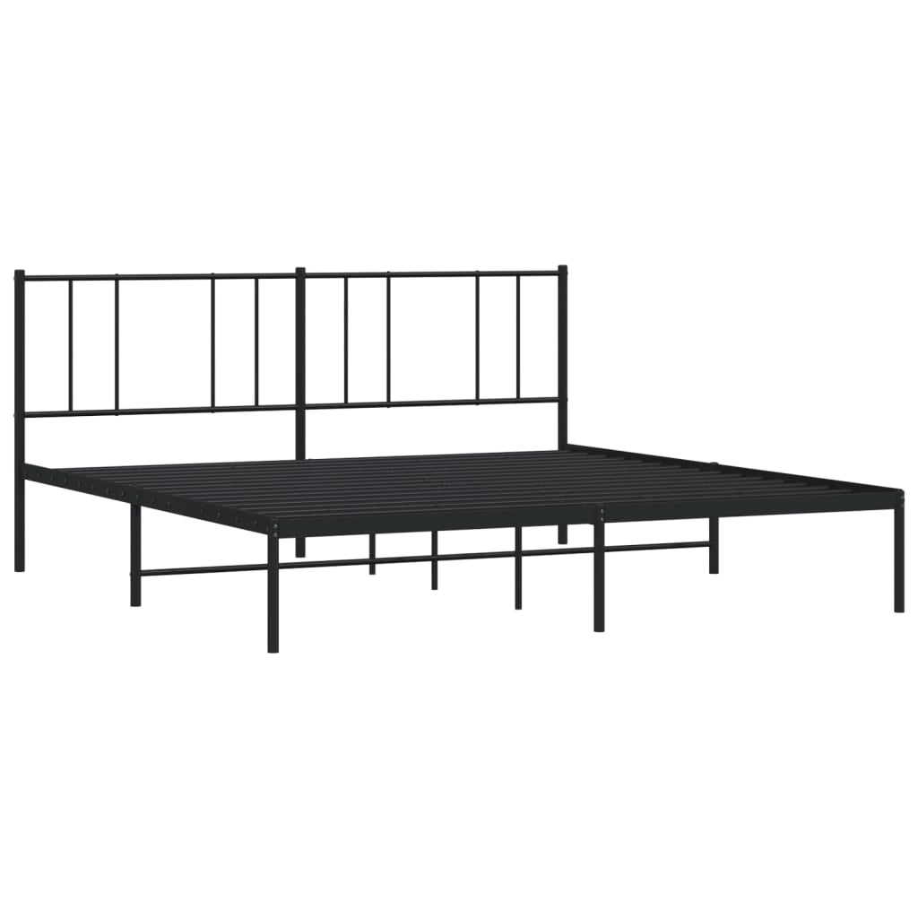 Giroletto con Testiera in Metallo Nero 180x200 cmcod mxl 106270