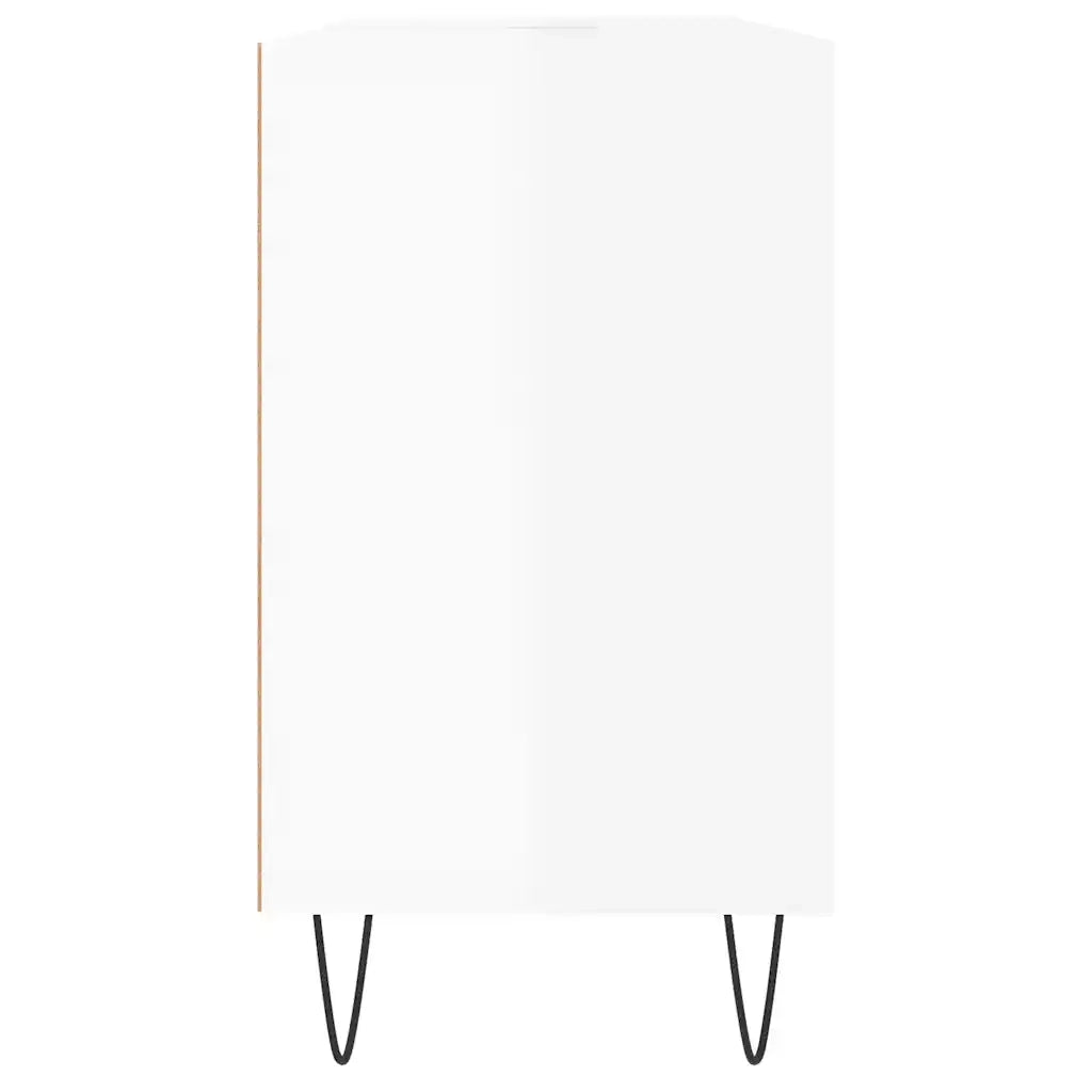 Armadietto Bagno Bianco Lucido 80x33x60cm in Legno Multistrato 831630