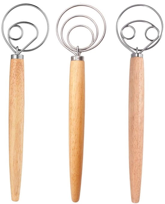 Set di garde da pasta professionale a 3 pezzi in acciaio inossidabile, impastatrice manuale per la preparazione di torte e dessert in cucina