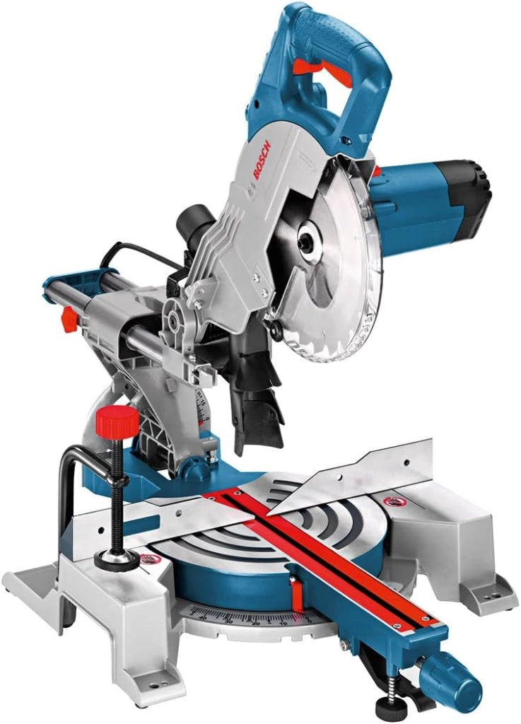 Bosch Professional Troncatrice radiale GCM 80 SJ (1.400 Watt, Ø lama: 216 mm, incl. 2 lama per sega circolare, chiave a brugola)