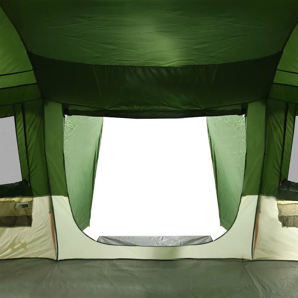 Tenda Familiare a Tunnel per 16 Persone Verde Impermeabile 94707