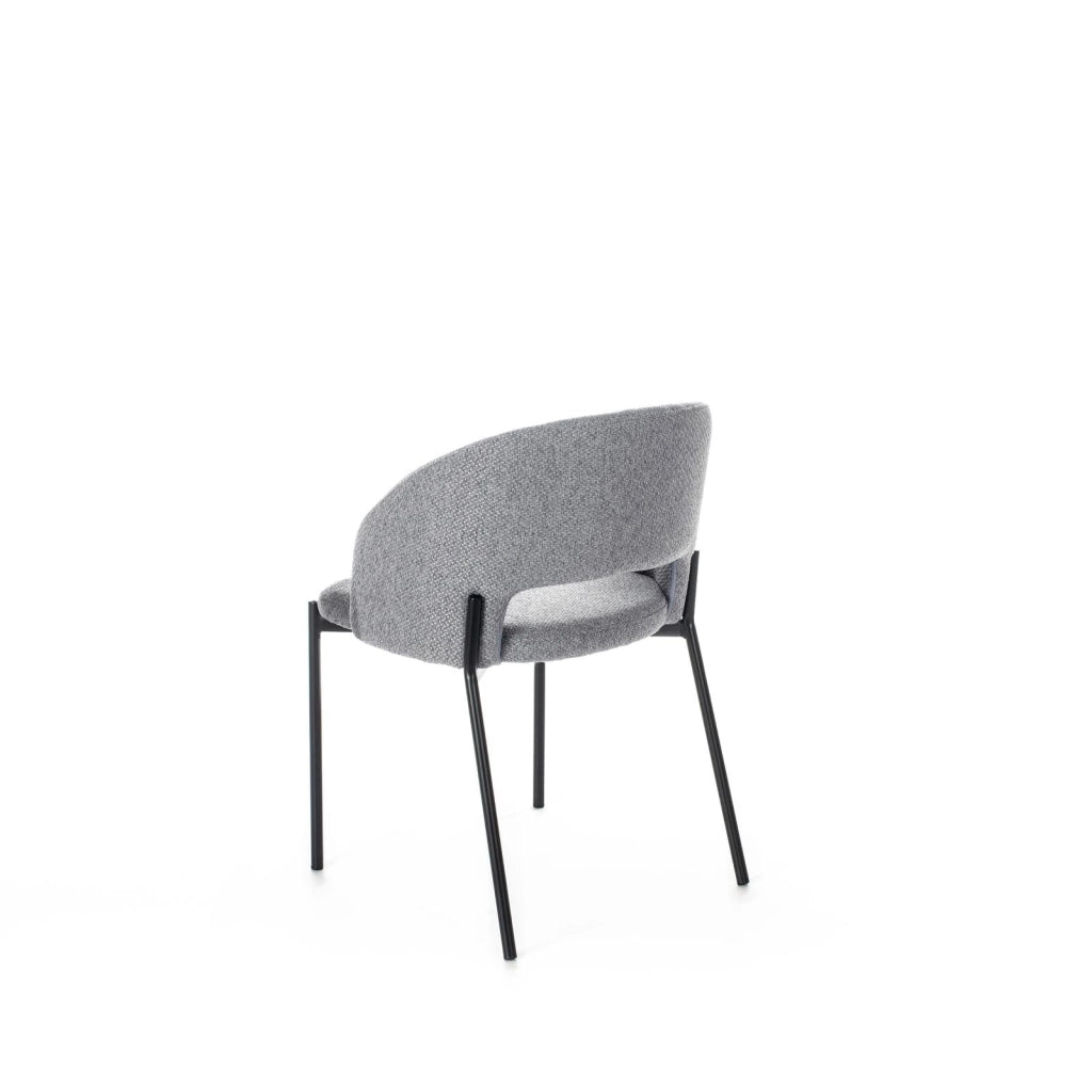 Set  Sedie 52x55,5xH78,5 cm in Tessuto Greta Grigio Chiaro