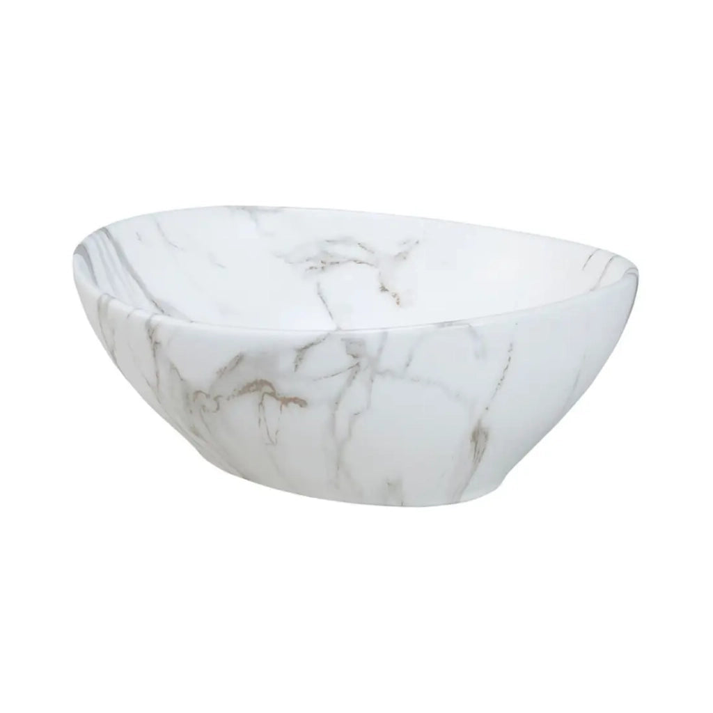 Set da bagno ERMANO cashmere 60cm: mobile sottolavabo + piano per lavabo + lavabo da appoggio bianco marmorizzato