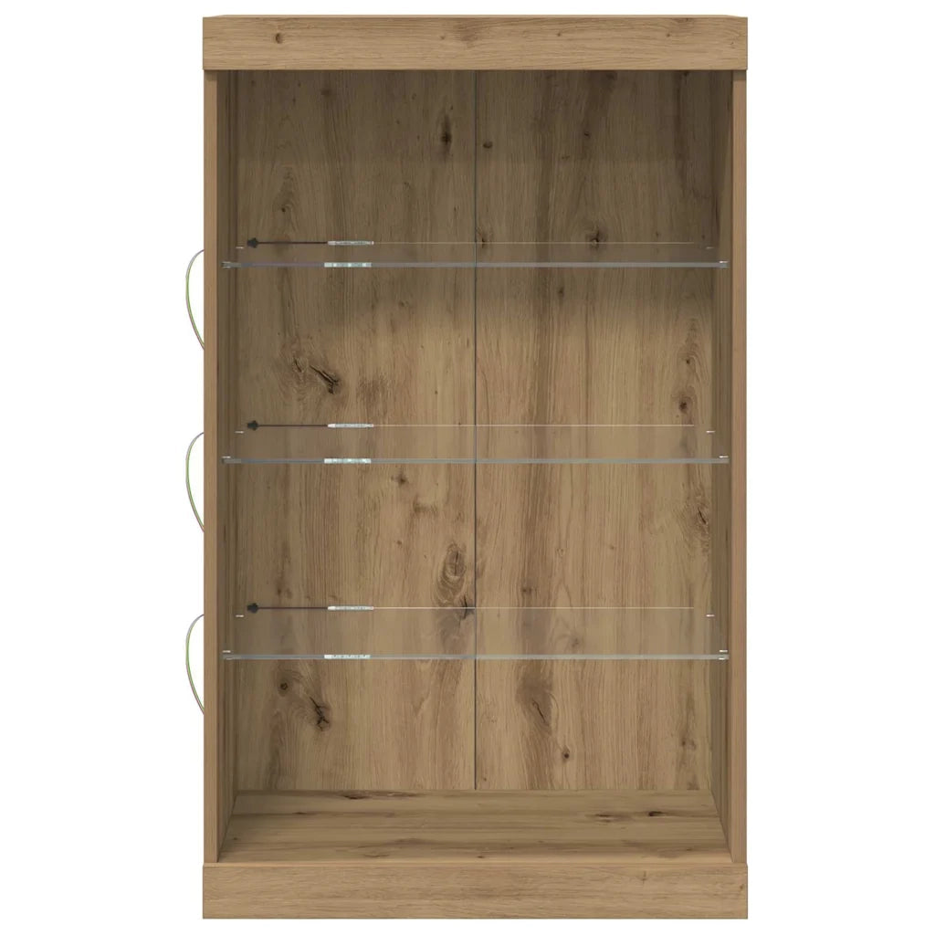 Credenza | Madia LED Rovere artigianale 60,5 x 37 x 100 cm