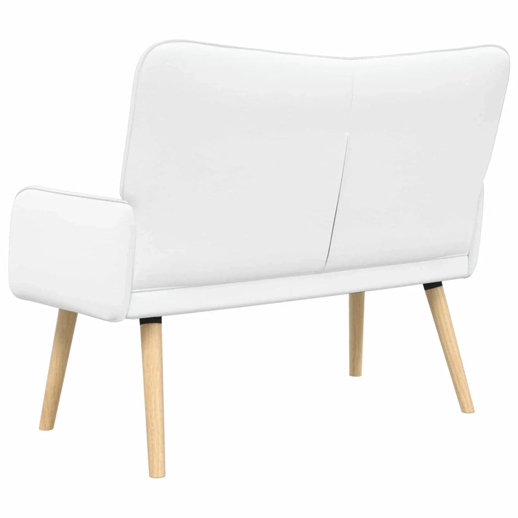 Sofa a Due Posti Bianco 115 x 61 x 87 cm Tessuto 42028900