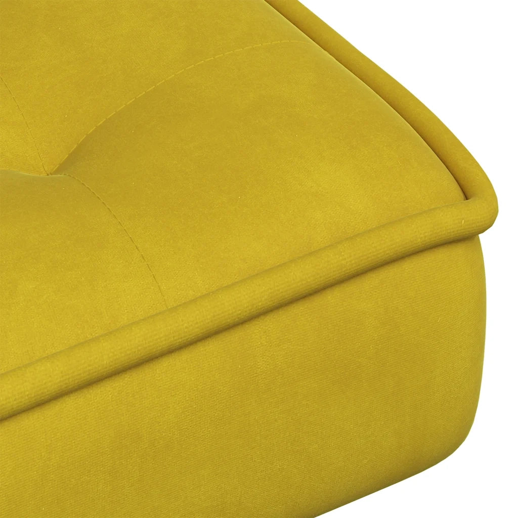 vidaXL Poltrona Relax con Poggiapiedi Giallo in Velluto