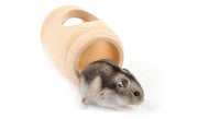 Tunnel per Hamster in Legno Naturale - Rifugio per Hamster Syrio - Protezione per Topi/Ratti - Casa per Roditori Duratura - Facile da Pulire - Apertura Ampia - Tunnel per Roditori