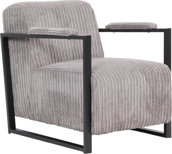 Fauteuil Lounge per Interni - Colore Grigio Chiaro - Poltrona con Cuscino per la Testa - Adatta per Adulti - Sedia da Soggiorno Moderna