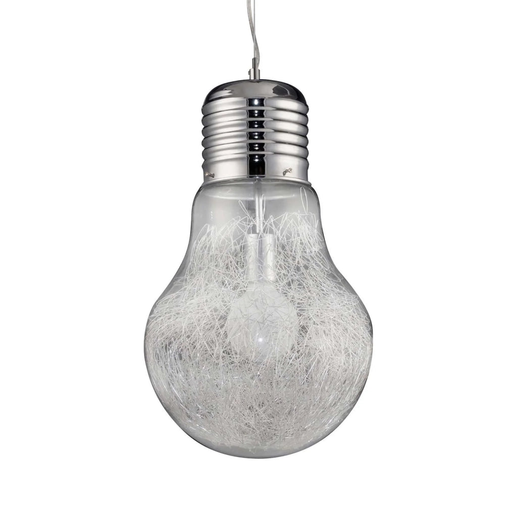 LÚZETE - COLGANTE BULB ACERO