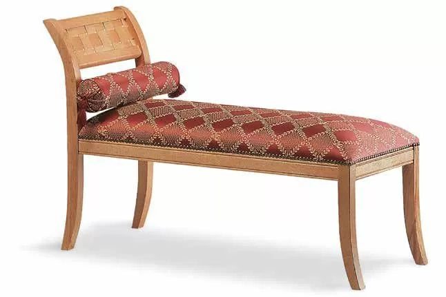 Panca imbottita in legno intagliato con fregi - Mobili 2G