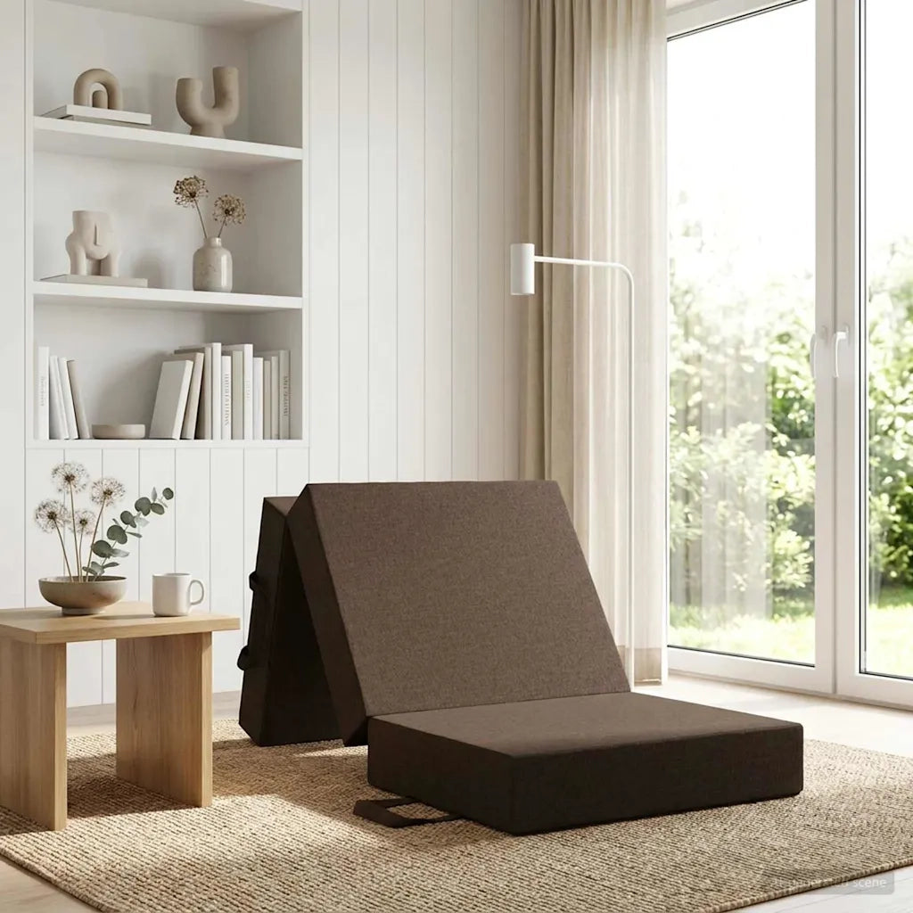 Divano Letto Pieghevole 75 x 63 x 45 cm Tortora